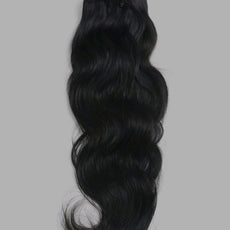 10pcs Natural Wave Black Clip in Hair Extensions