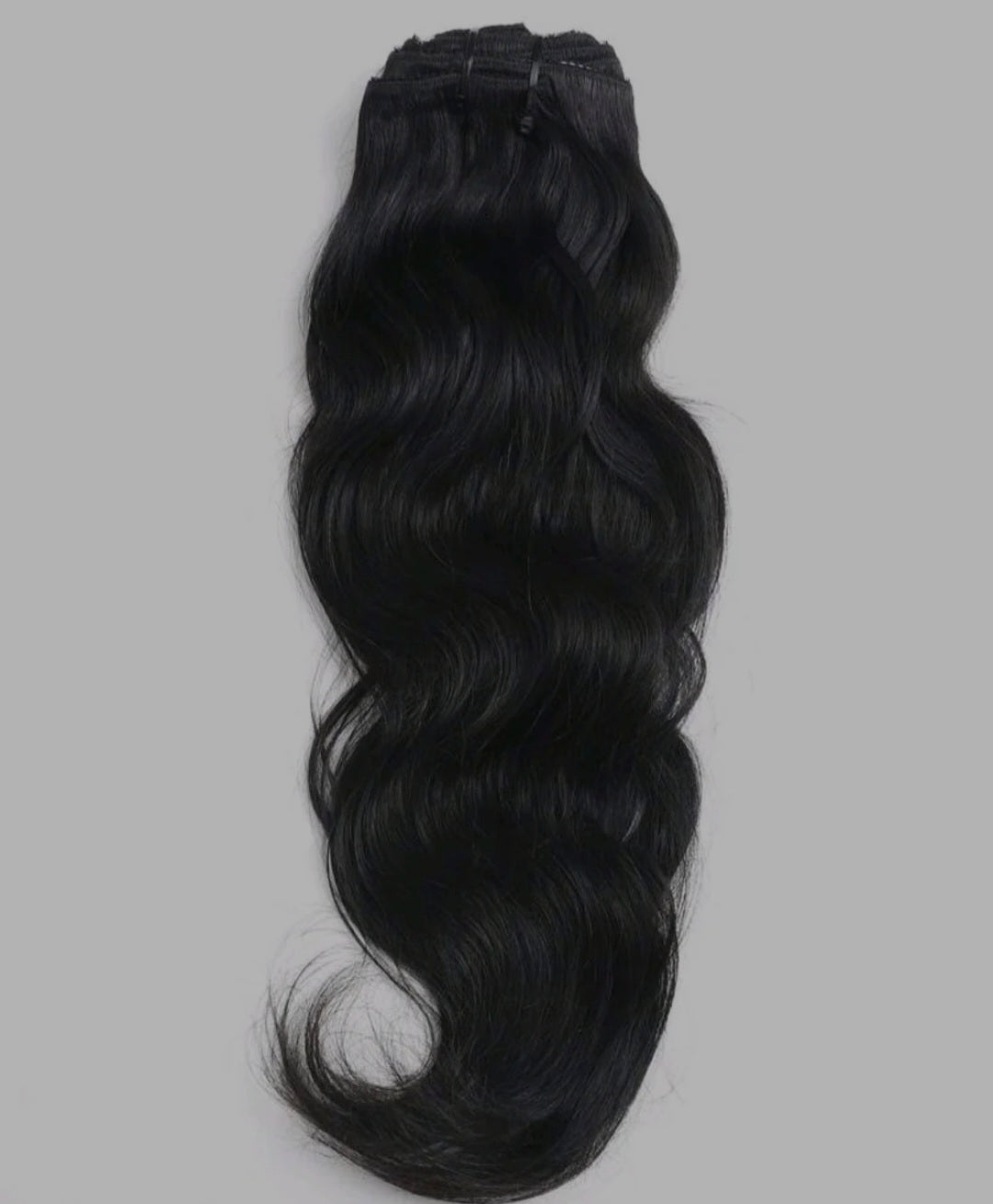 10pcs Natural Wave Black Clip in Hair Extensions